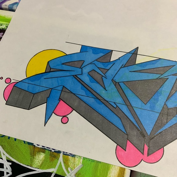 Graffiti art drawing on paper says “Easy” - Picture 4 of 4